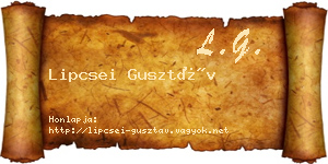 Lipcsei Gusztáv névjegykártya