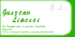 gusztav lipcsei business card